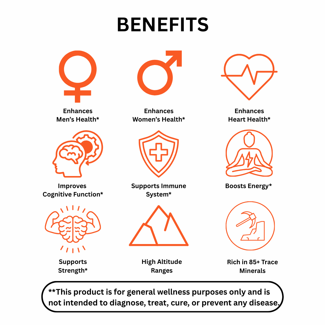 Illustrations of health benefits with corresponding icons and text on a white background